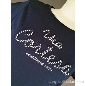 Ladie&#39;s Navy T-shirt met korte mouwen